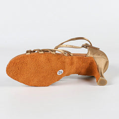 Women's Leather 5.5cm/7.5cm Heels Strappy Knot Latin Dance Shoes Ballroom Dance Shoes