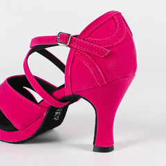Women's Velvet Customized Heel Latin Shoes Ballroom Dance Shoes