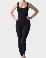 Seamless Square Neck Sculpting Sport Jumpsuit