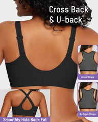 Seamless Deep V Wireless Push Up Bra