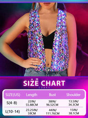 LED Purple Sequin Vest Top