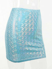 Light Blue Glitter Skirt