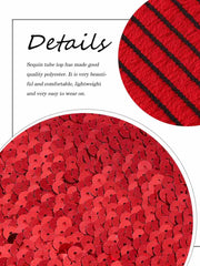 Red Sequin Tube Top