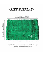 Bright Green Sequin Bandeau Top