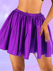 Purple Reflective A-Line Skirt