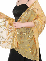 Tassel Party Scarf with Crystal Buckle