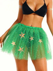 LED Green Sequin Ballet Skirt