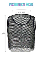 Black Crystal Cropped Tank Top