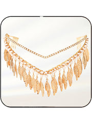 Metal Leaf Tassel Goddess Headdress