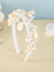 White Pearl Shell Starfish Headband