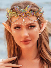 Purple Enamel Butterfly Crystal Crown