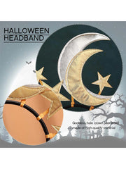 Reflective Star and Moon Halo Crown