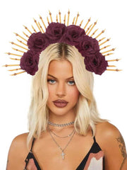 Rose Wreath Goddess Spike Crown