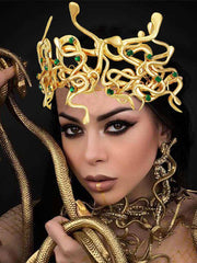 Gold Snake Hair Accessories for Holiday Parties