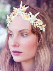 Ocean Style Pearl Shell Starfish Crown