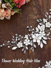 Silver Wedding Vine Flower Crystal Hair Accessories