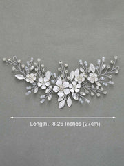 Silver Wedding Vine Flower Crystal Hair Accessories