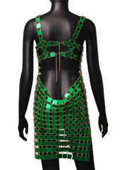 Club Style Acrylic Sequin Casual Dress
