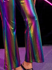 Ombre Reflective Two Piece Pant Set �Sexy Nightclub Suit
