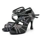 Women's Sparkling Glitter Customized Heel Latin Shoes Salsa Shoes Ballroom Dance Shoes