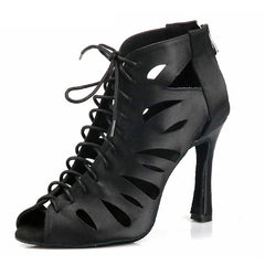Women's Suede Customized Heel Heels Dance Boots JazSalsa Dancing Shoes