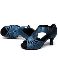 Women's Satin Customized Heel Latin Shoes Ballroom Dance Shoes