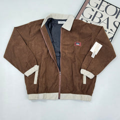 Flannel loose baseball jacket