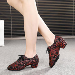 Women's Leatherette 3.5cm Heels Teaching & Practice Shoes Ballroom Dance Shoes