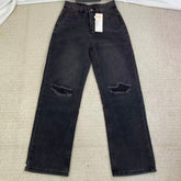 High street washed and distressed heavyweight