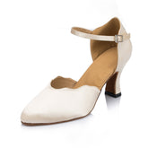 Women's Satin Customized Heel Ballroom Dance Shoes Modern Dance Shoes