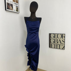 High-End Backless Suspender Skirt