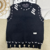 High Street Destroyed Vest Sweater