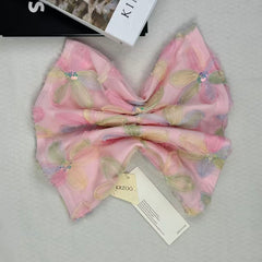Pink floral half-length skirt