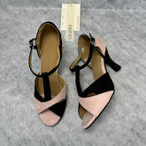 Contrasting-color Latin-style soft-soled dance shoes