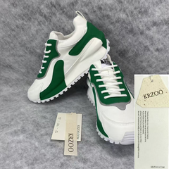 Leather multi-color thick-soled versatile shoes
