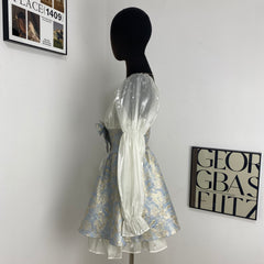 Gorgeous Slim Blue Morpho Dress
