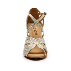 Women's Sparkling Glitter Customized Heel Ballroom Dance Shoes Latin Shoes