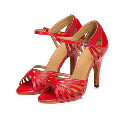 Women's Leatherette Customized Heel Ballroom Dance Shoes Latin Shoes