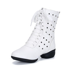 Women's Leatherette 4cm Heels JazWith Lace-up Dance Shoes/Dance Boots