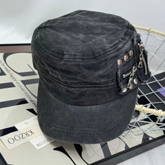 Bolted zipper baseball cap