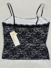 Two-color lace jacquard bandeau top