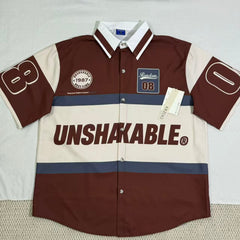 Loose Cuban-style short-sleeved shirt