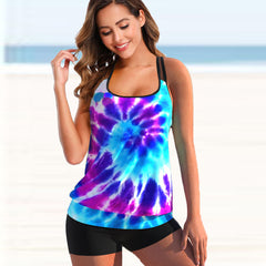 Women Plus Size Sexy Swim Tankini Monokini Swimwear Two Pieces Swimsuits Fashion Printed Tankinis Summer Beachwear Bathing Suit