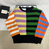 Crew Neck Patchwork Sweater