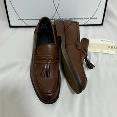 Casual Leather Shoes with Rubber Soles