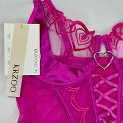 Love Embroidered Net Scarf Set