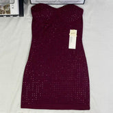 Stitched diamond fish-shaped sleeveless dress