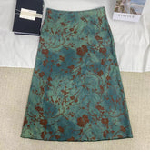 Street Style Vintage Print Skirt
