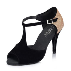 Women's Suede Customized Heel Ballroom Dance Shoes Salsa Latin Shoes
