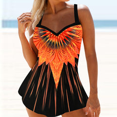 Women Sexy Plus Size Beachwear Swim Tankini Swimwear Bathing Suit Two Pieces Swimsuits Print Tankinis Beach Summer Swimdress